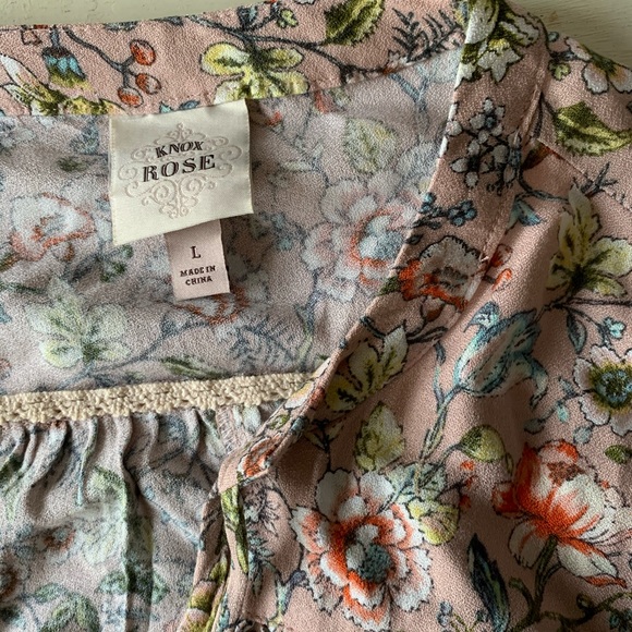 Knox Rose :: light pink floral shift dress - Picture 4 of 7